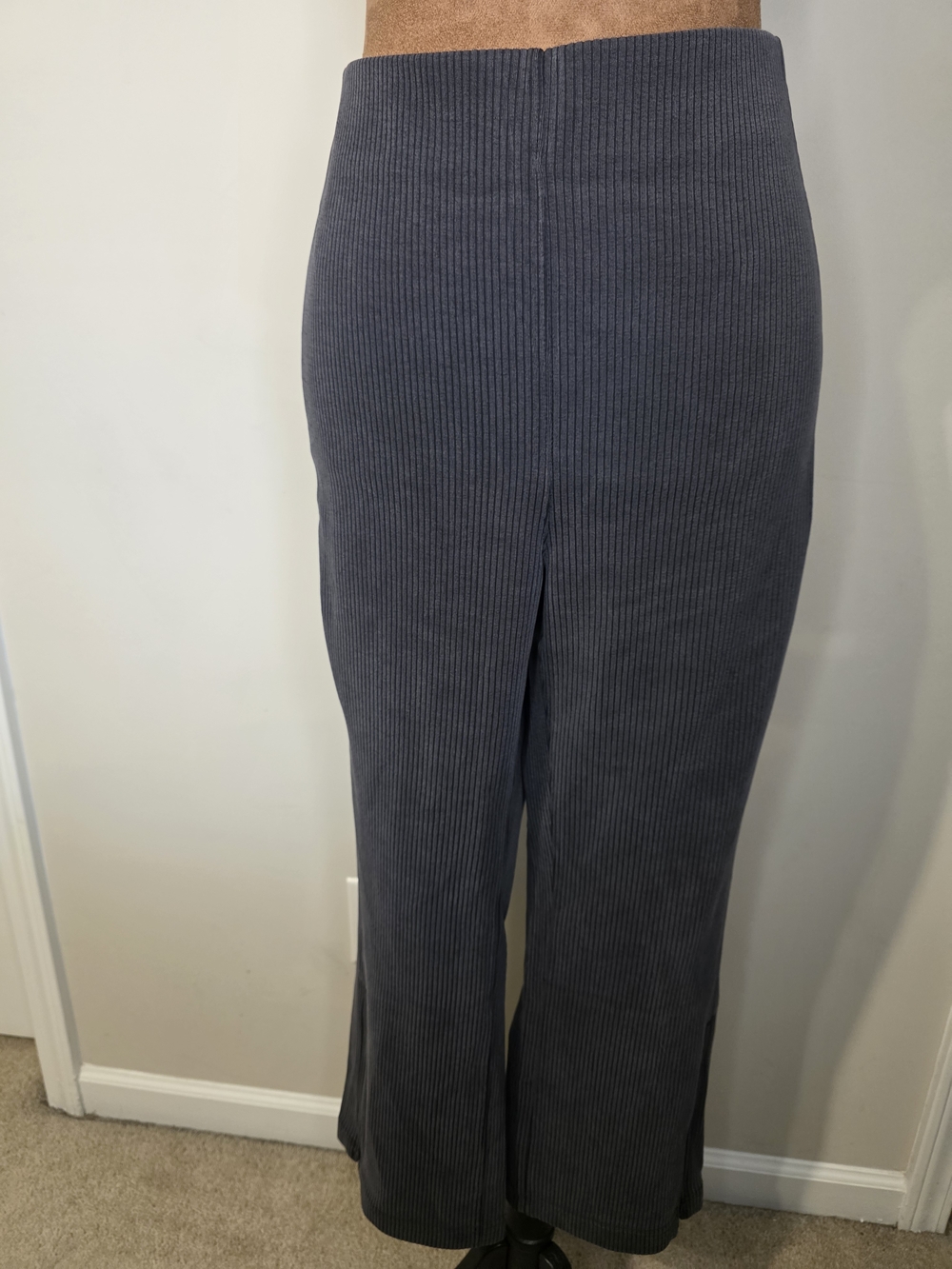 Lululemon Ribbed High-Rise Flare Pants | Charcoal Grey Sculpt Fit | Size 14 NWOT